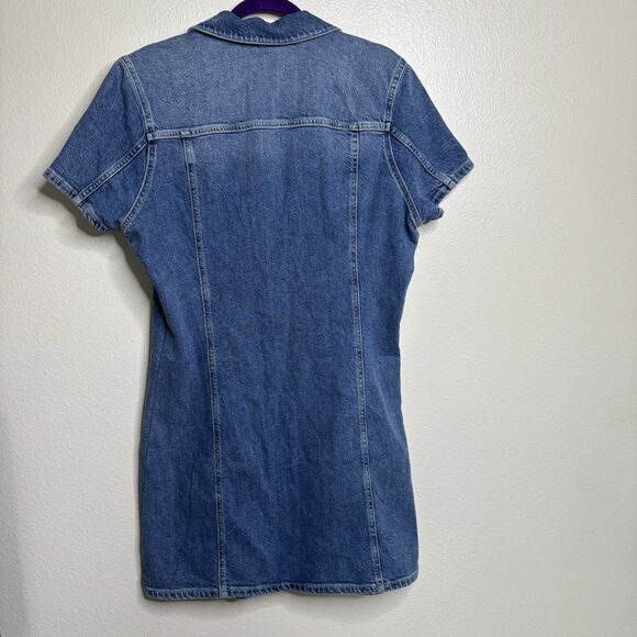 Rails Womens Button Front Short Sleeve Denim Mini Dress Size Large - Picture 11 of 11